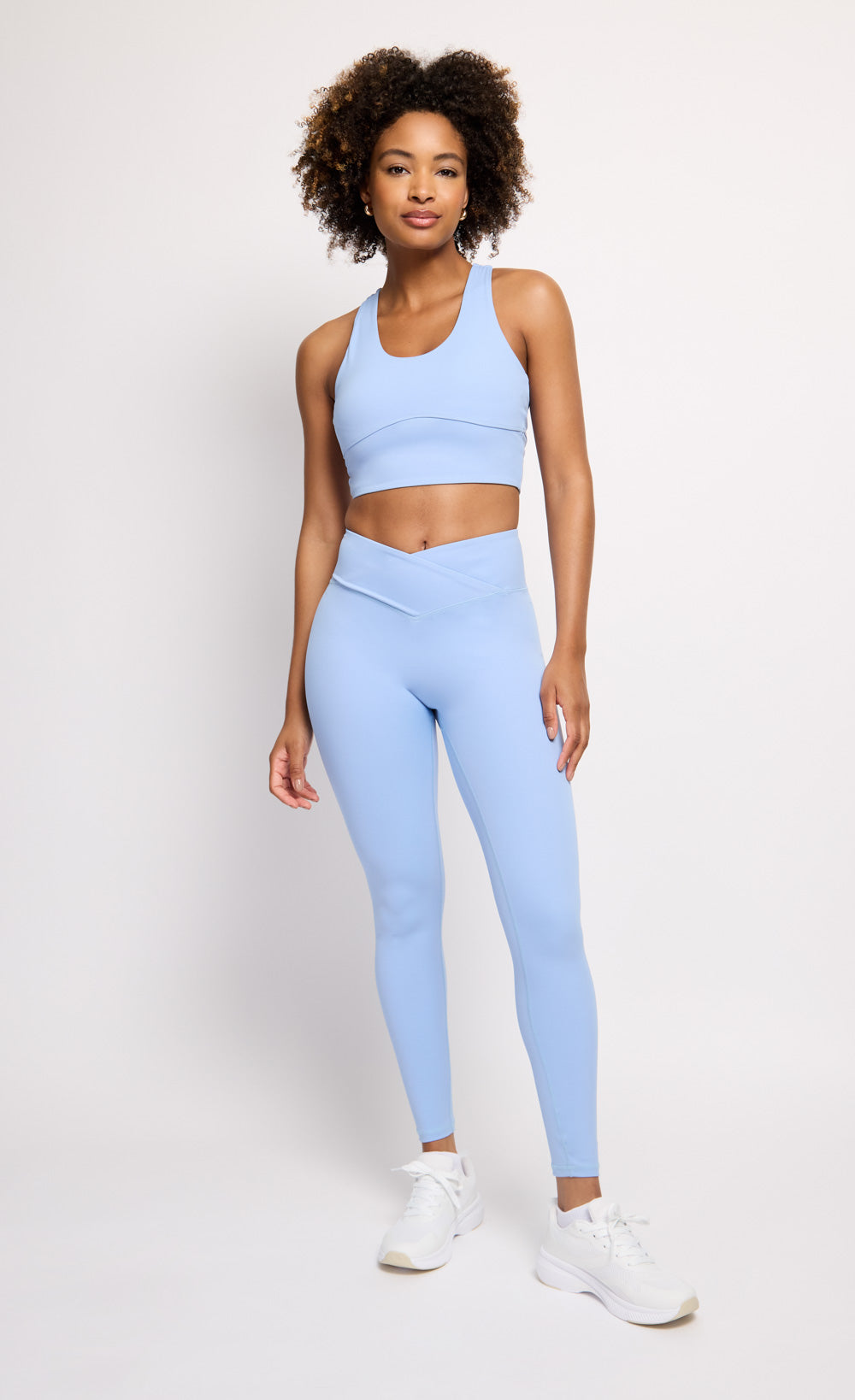 Light Blue Scoop Sports Bra