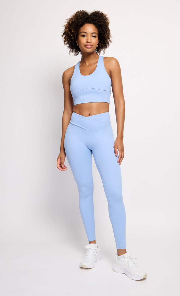Light Blue Scoop Sports Bra