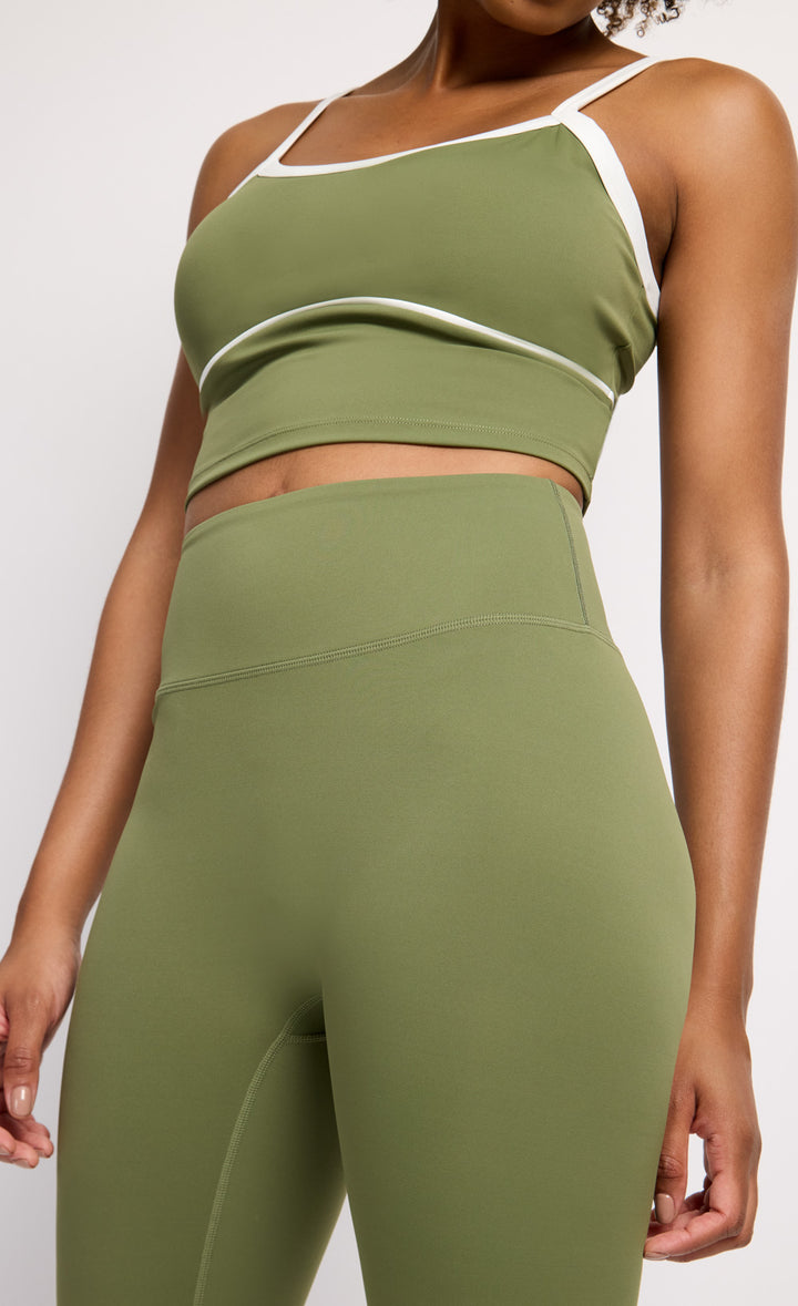 Khaki High Waisted Leggings