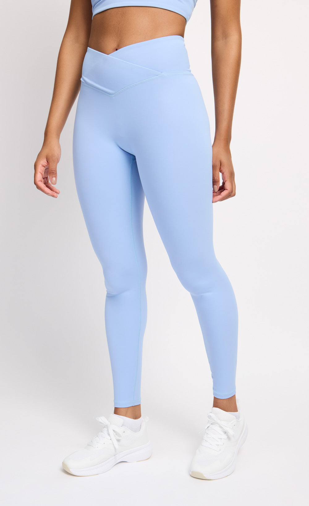 Light Blue Crossover Leggings