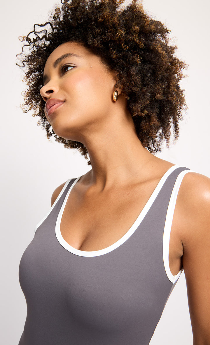 Charcoal Grey Unitard